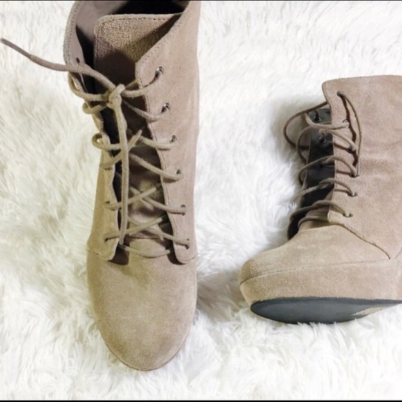 Urban Outfitters Ecote Suede Platform Boots Sz - Picture 2 of 5